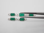 Green Onyx Silver Bezel 6x4 mm, Double Connector, Approximately 7.44 carat (GTG-SBO-8)