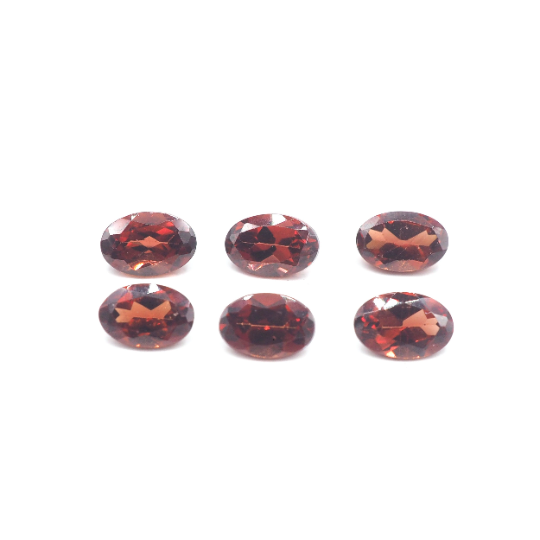 Rhodolite Garnet Oval Shape 6 x 4 mm Approximately 3.50 Carat, 6 Pieces