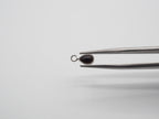 Black Onyx Silver Bezel 6x4mm, Single Connector, Black Onyx Charm