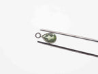 7x5mm Peridot Silver Bezel, Single Connector, Peridot Bezel, Peridot Charm