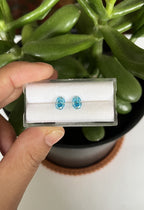 Blue Moissanite Faceted oval Shaped matching pair 7x5mm Approximately 1.51 Carat