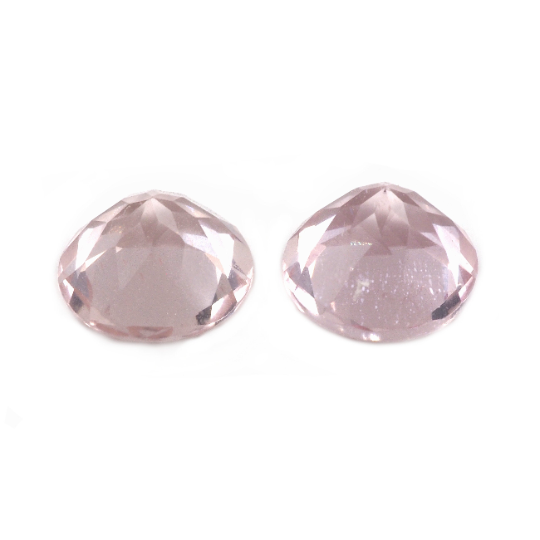 Morganite Round Shape 6.50 x 4 mm & 6.5 x 4.40 mm Matching Pair Approximately 1.92 Carat