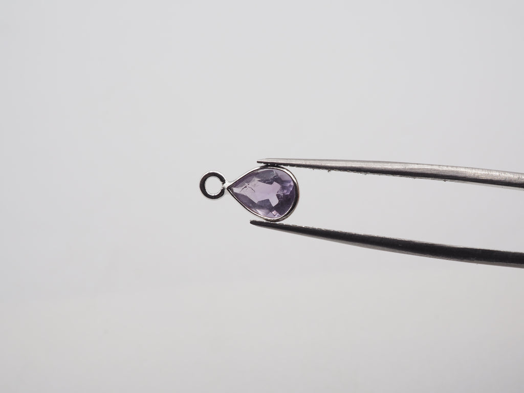 7x5mm Amethyst Bezel, Gemstone Connector, Amethyst Bezel, Amethyst  Charm