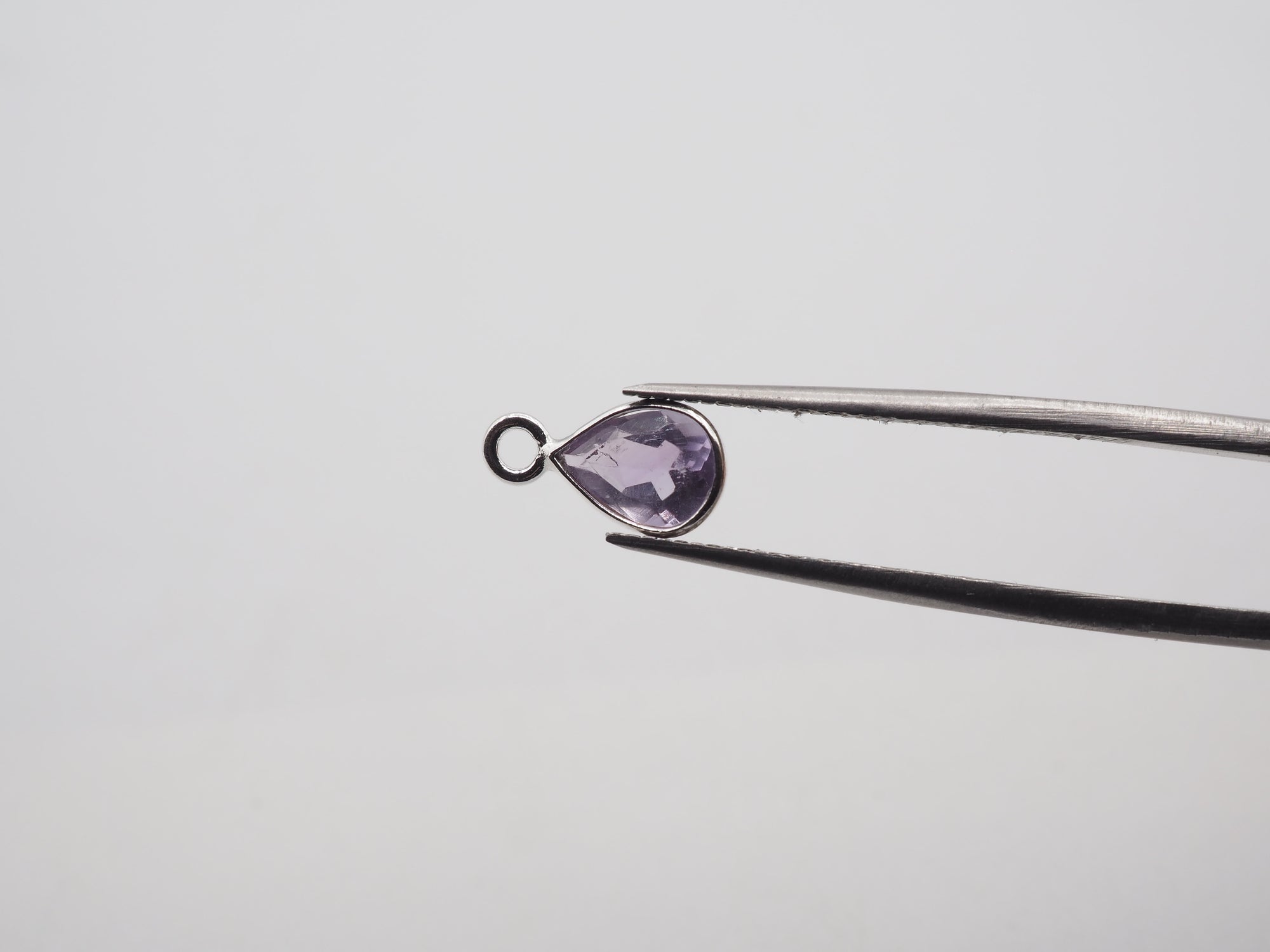 7x5mm Amethyst Bezel, Gemstone Connector, Amethyst Bezel, Amethyst  Charm