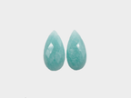 Amazonite Drilled Matching Pair Almond Shape 30 x 15mm