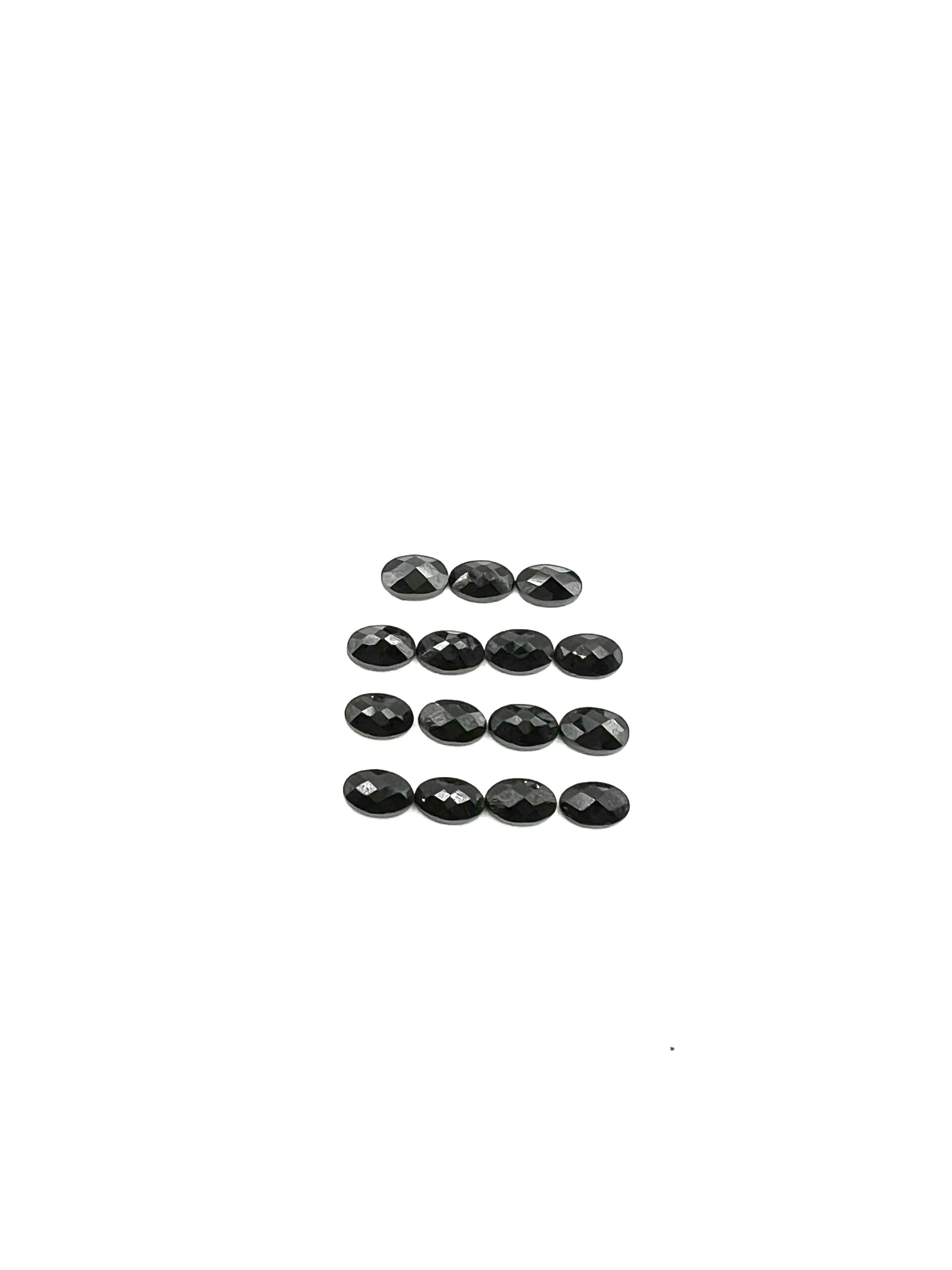 Rose Cut Black Spinel Oval  6x4mm Approximately 8 Carat