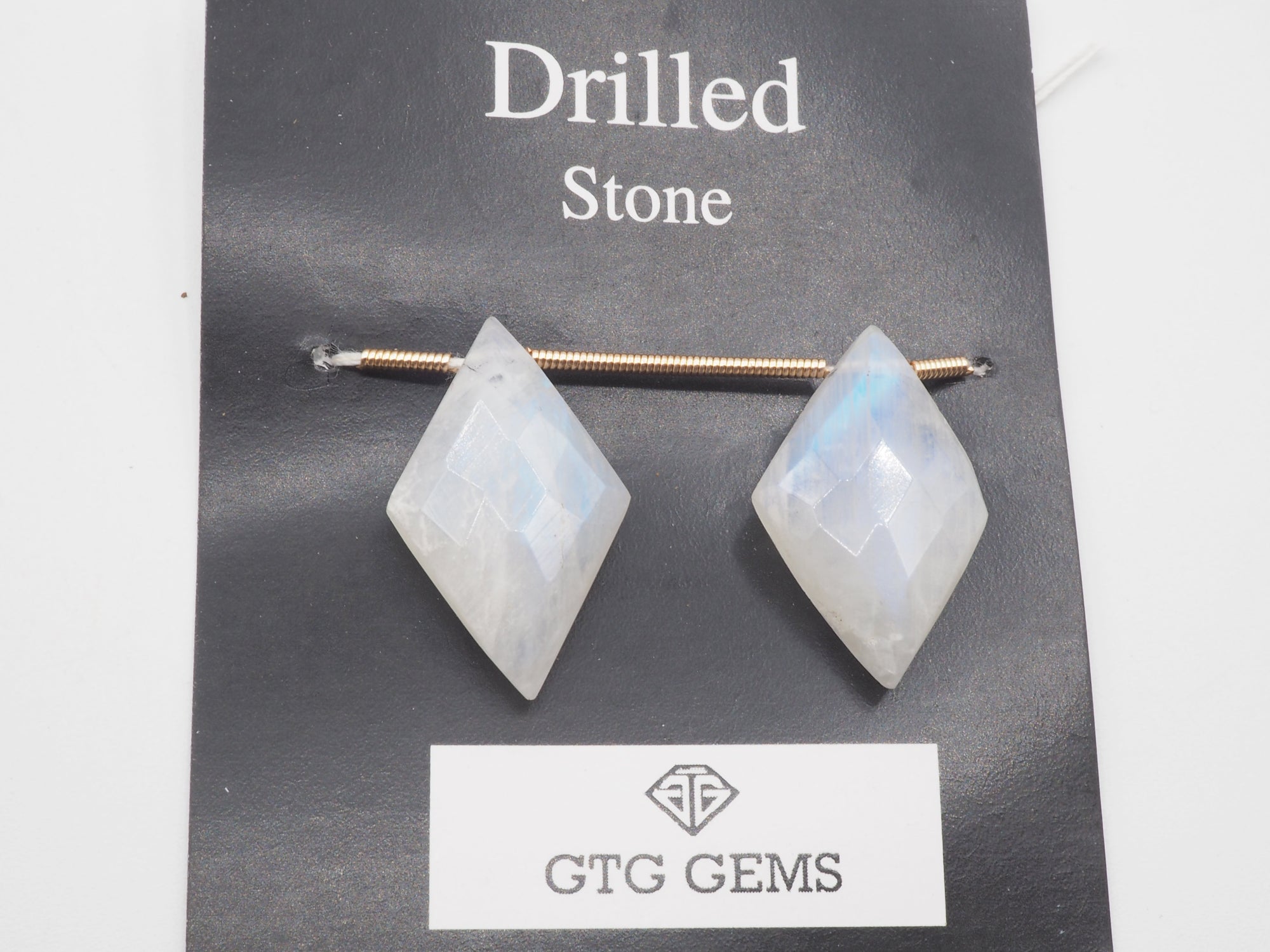 Drilled Rainbow Moonstone, Rainbow Moonstone Drop 23x14mm Approximately 19 Carat