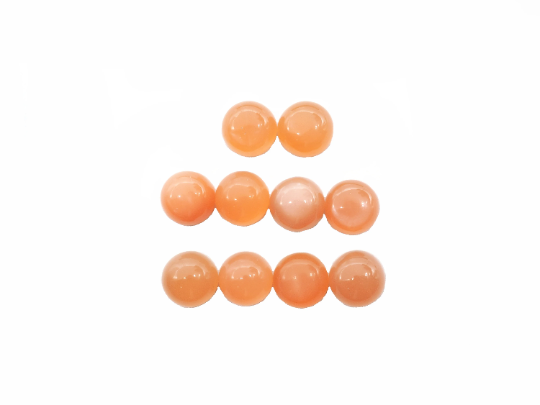 Peach Moonstone Cabs  6mm  Approximately 9.16 carat