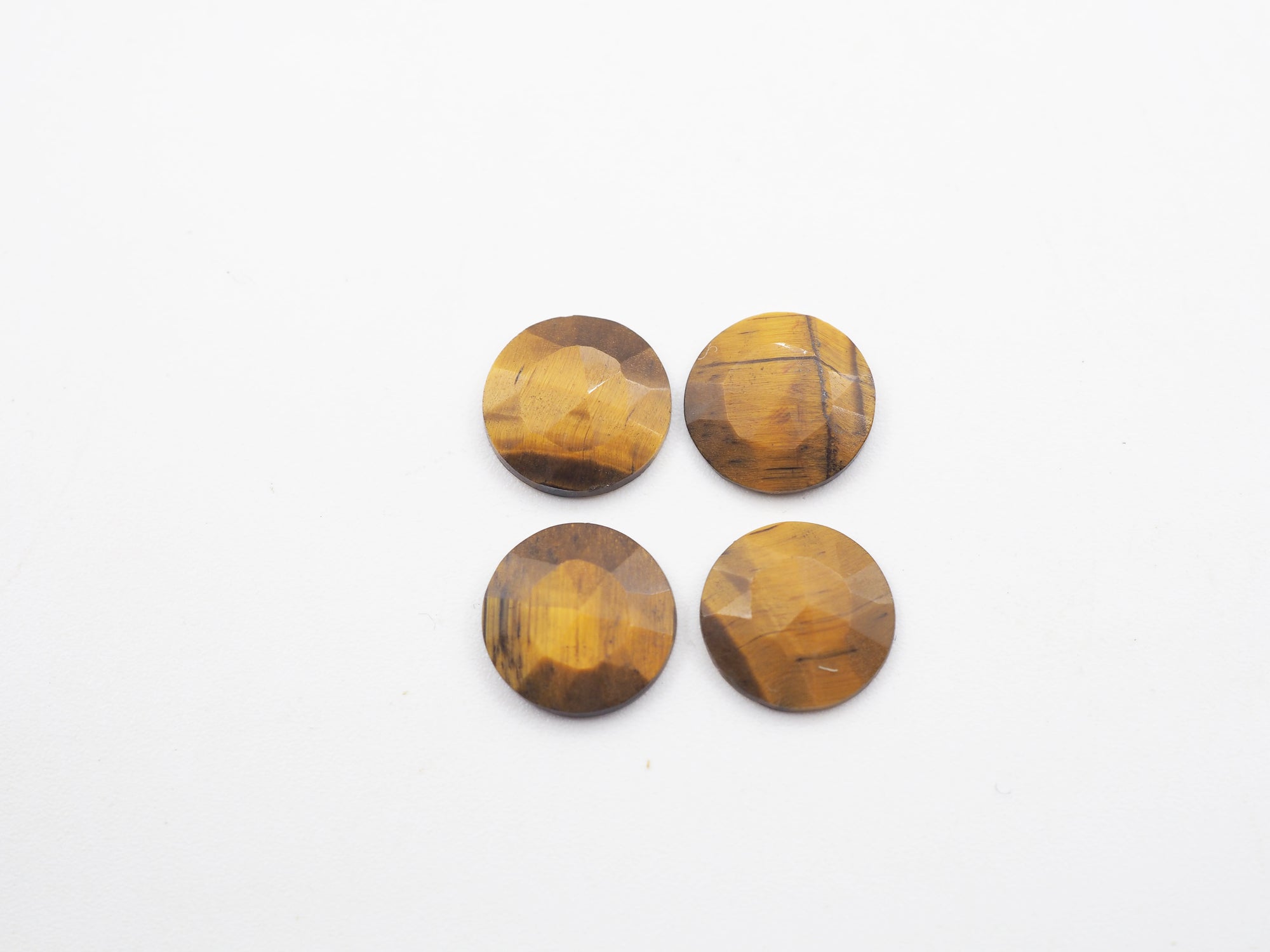 Tiger's  Eye  Rose cut 10mm , Approximately 7.40 Carat , 4pcs