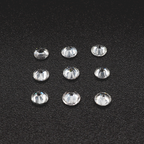 White Sapphire Round Shape 2.3 mm Approximately 0.53 Carat, 9 Pieces