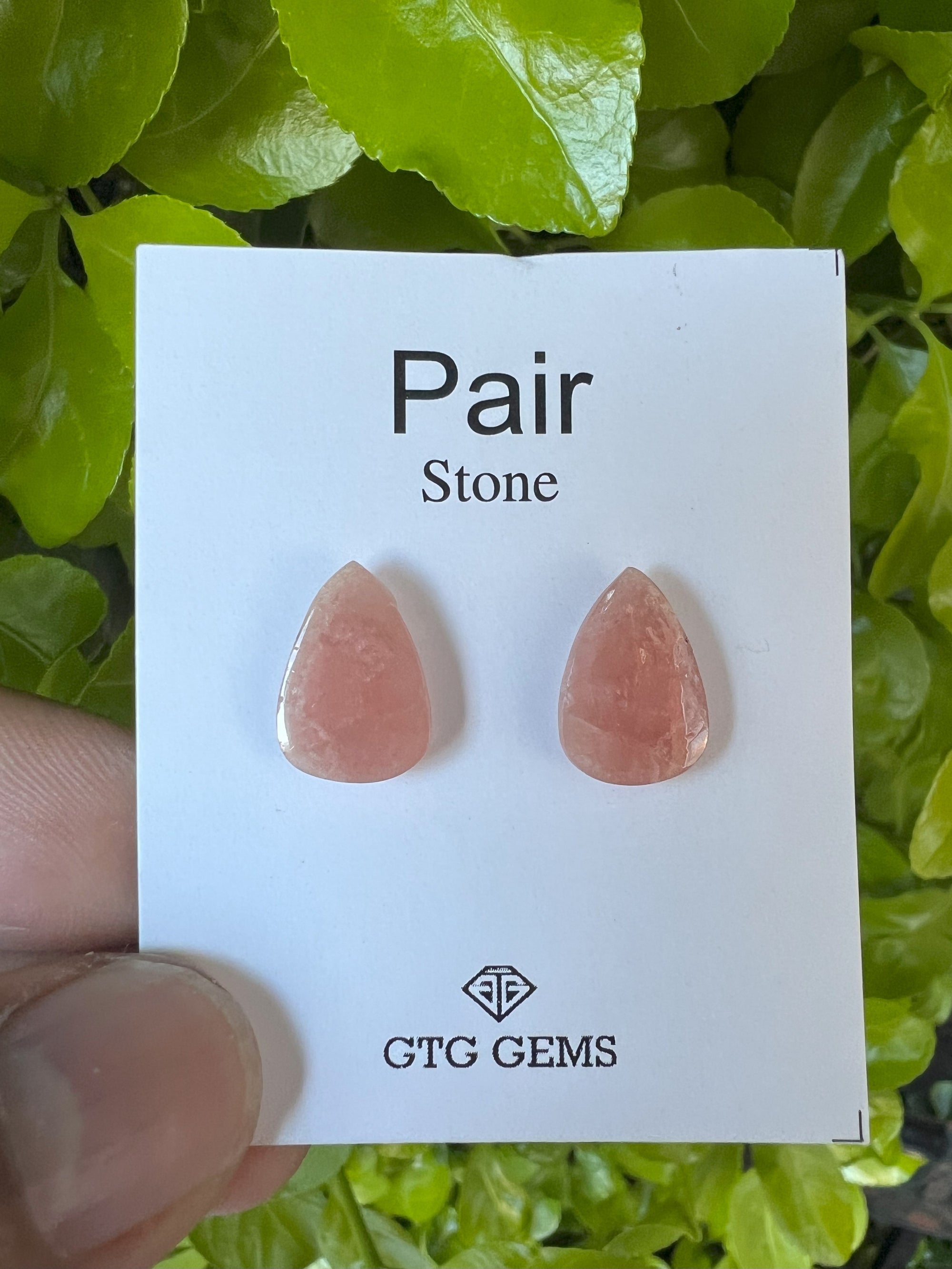 Rhodochrosite Matching Cabochon, Flat Back Gemstone, Rhodochrosite 15x11mm
