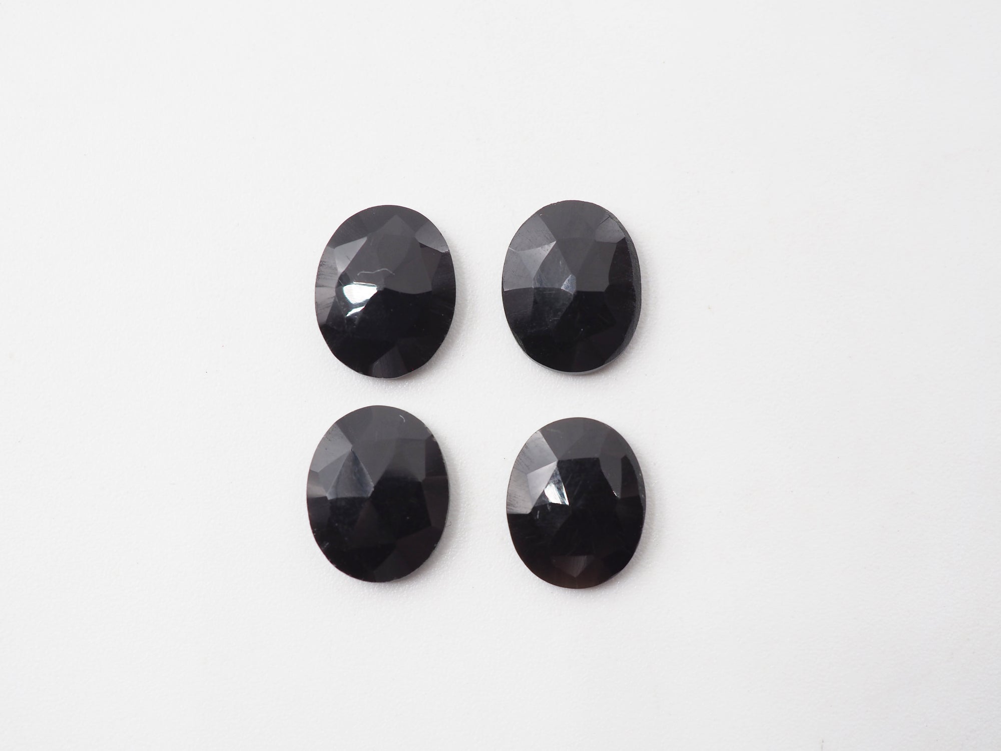 Rose Cut Black Onyx Oval  10x8mm Approximately 6.25 Carat