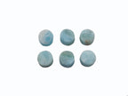 Natural Round Larimar  Raw Rough Slice bottom flat, 8mm  Approximately  20.92 Carat