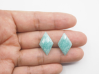 Amazonite Drilled Matching Pair Kite Shape 20 x 12mm