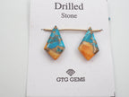 Drilled Oyster Turquoise 22x13mm Approximately 17 Carat
