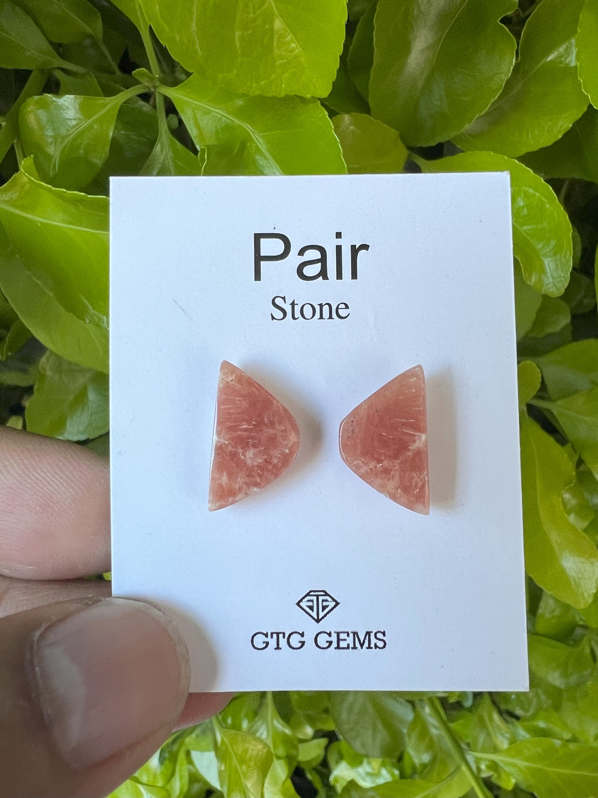 Rhodochrosite fancy Shape Cabochon, Flat Back , Matching Pair Cabochon, Rhodochrosite 18x10mm