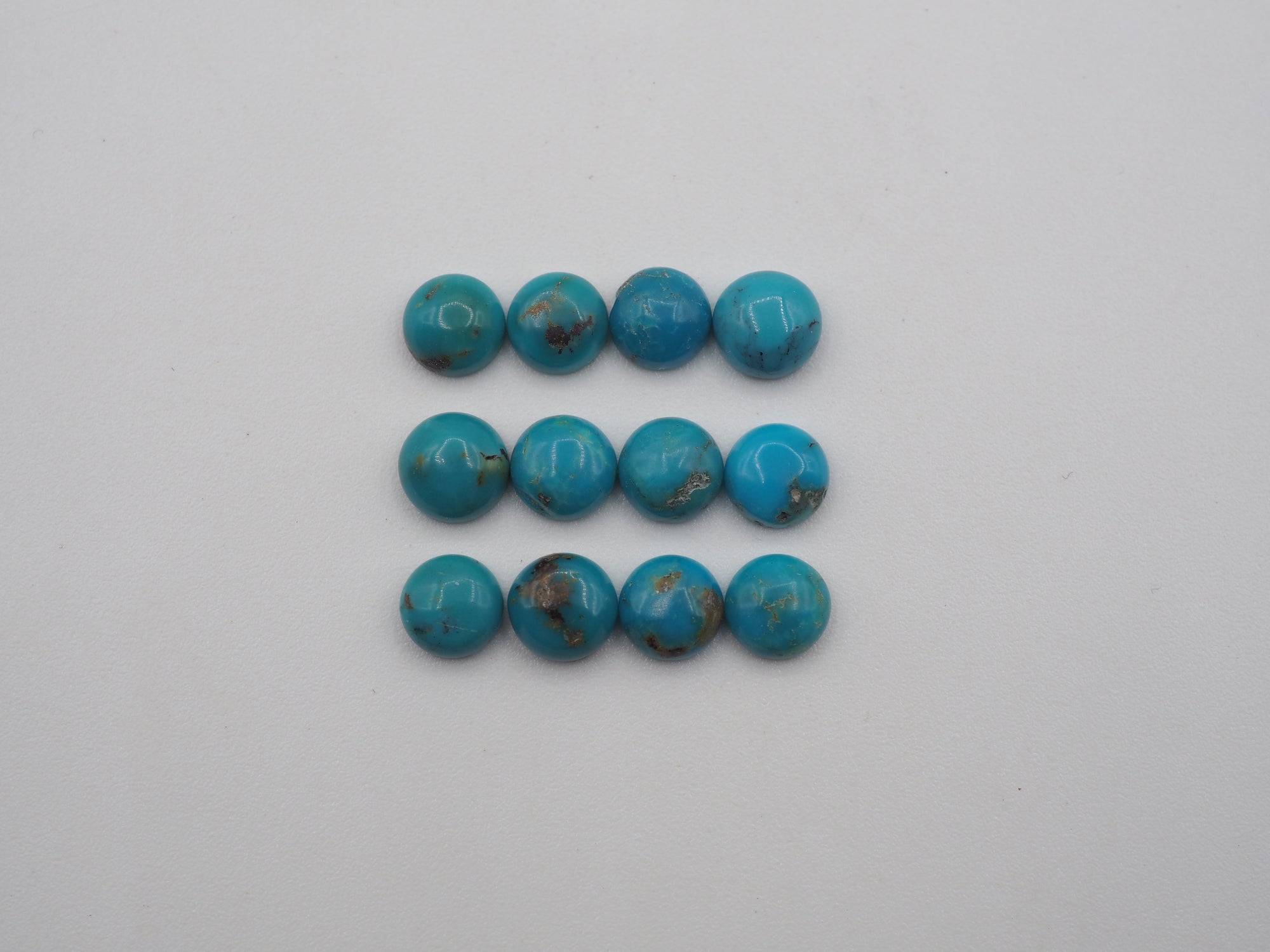 Natural Blue  Turquoise Cabs 5mm Approximately 5.40 Carat