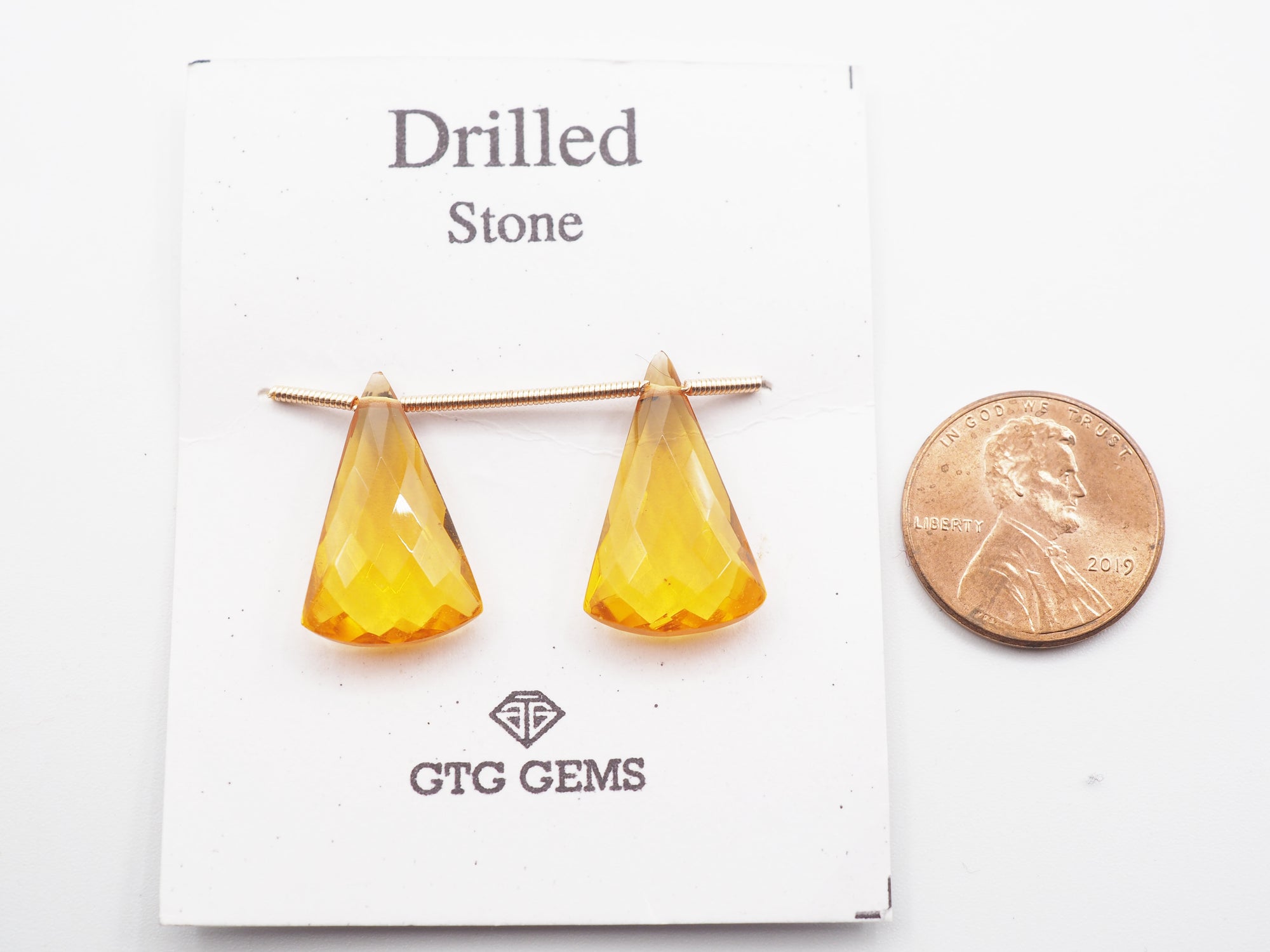 Drilled Citrine Hydro 20x12mm Approximately 13.50 Carat