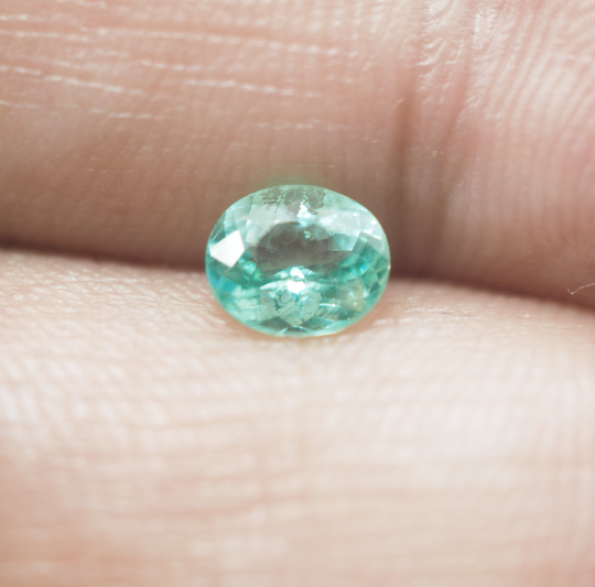 Paraiba Tourmaline Oval Shape 5.8 x 5 x 3 mm Single Piece Approximately 0.61 Carat