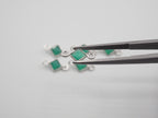 Green Onyx Silver Bezel 4 mm, Double Connector, Approximately 6.47 carat (GTG-SBO-9)