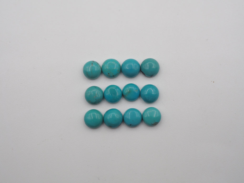 Natural Blue  Turquoise Cabs 5mm Approximately 5.40 Carat
