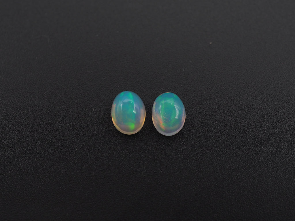 Ethiopian Opal Oval Shape 8x6 mm  Approximately 1.86 Carat , 2 Pieces (GTG-OP-183)