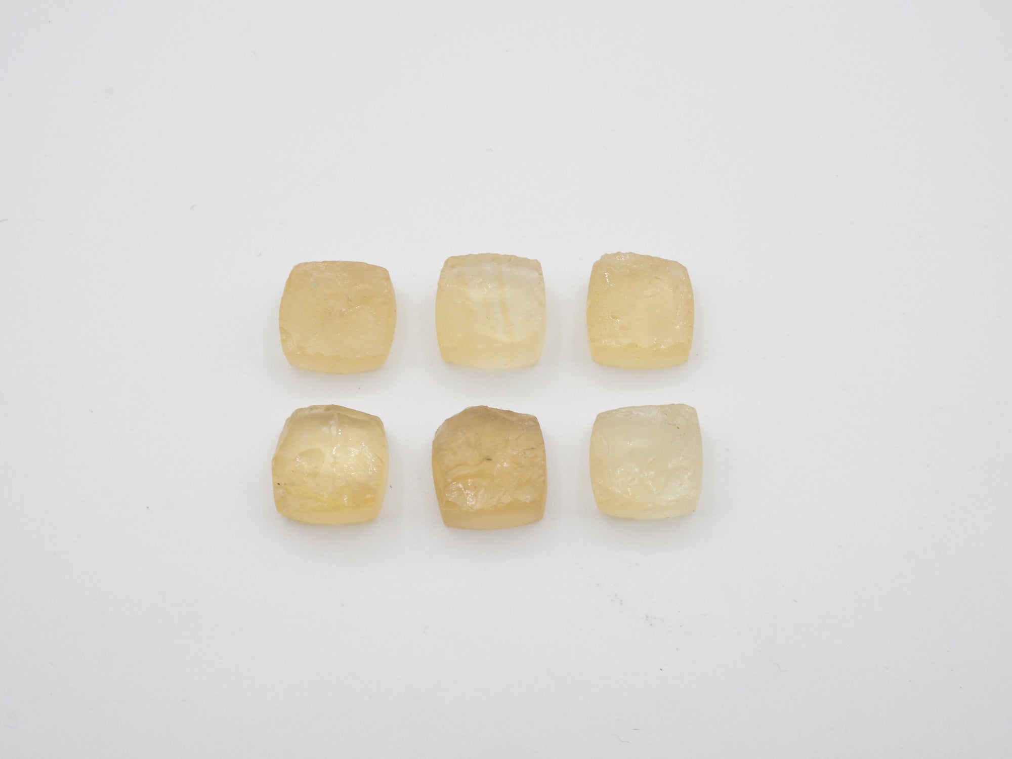 Natural Cushion Citrine  Raw Rough Slice bottom flat, 8mm  Approximately  16.28 Carat