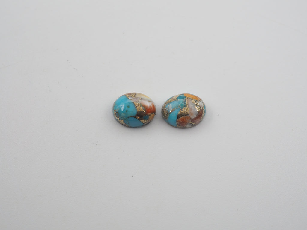 Oyster Copper Turquoise Cabochon Oval 10x8 mm Approximately 6 Carat (GTG-OT-34)