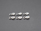 Rainbow Moonstone Silver Bezel 4mm,Single Connector, Silver Bezel