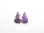 Copper Purple Turquoise  Drilled  Cabochon Almond Shape 20x12mm