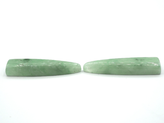 Natural Jade Drilled  Cabochon Fancy Shape 38x10mm | Side Drilled | Smooth Jade