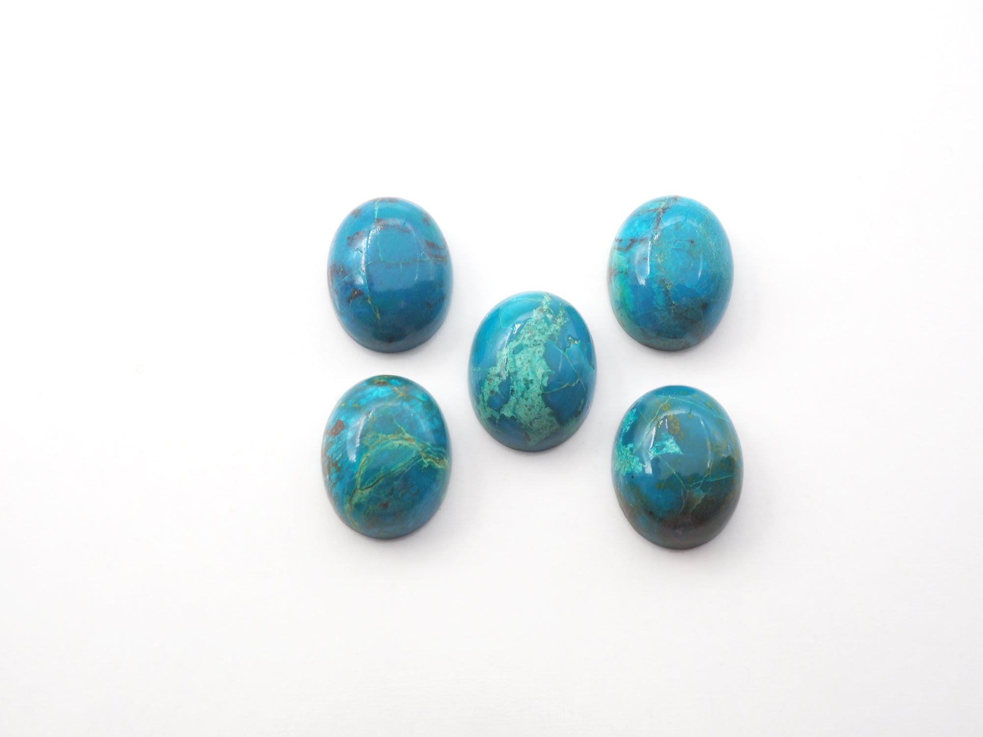Chrysocolla Cabs Oval 10x8mm Approximately 13.8 Carat