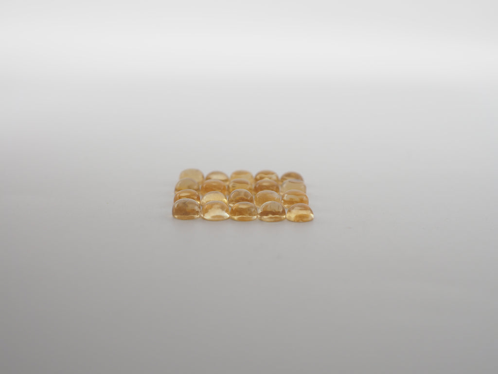 Citrine Cabochon Round 4 mm Approximately 6 Carat, 20 Pieces (GTG-CT-41)