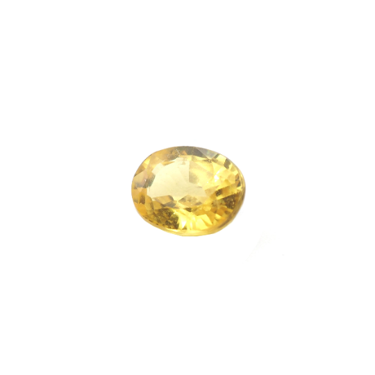 Yellow Sapphire Oval Shape 7x5x3mm  Single Piece Approximately 1.12 Carat