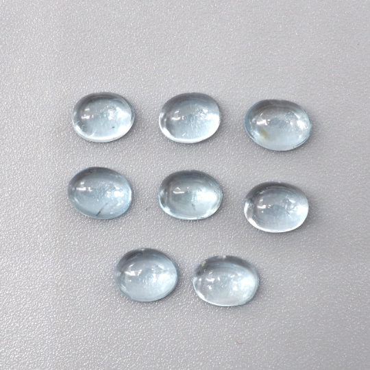 Aquamarine Oval Cabs Oval 5x4 mm Approximately 2.76 Carat
