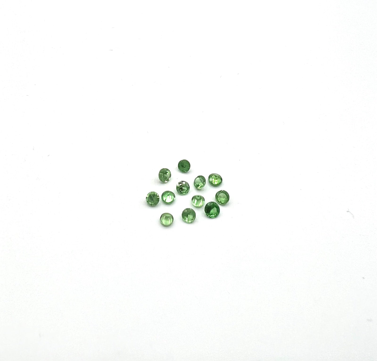 Tsavorite Faceted Round 2.2 mm Approximately  0.75 Carat, 12 pcs