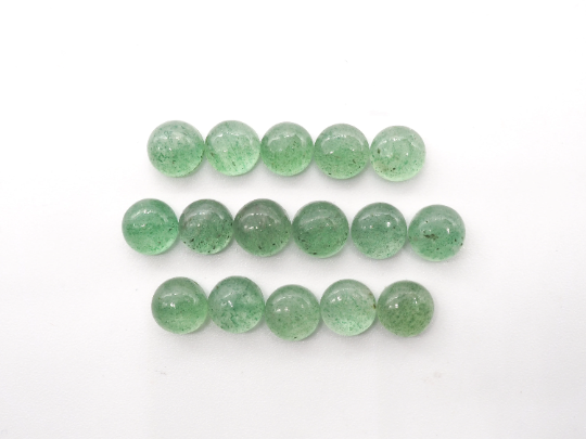 Green Aventurine Cabs 6mm Approximately 17.14Carat
