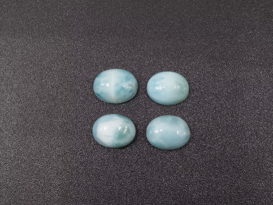 Larimar Oval Cabs 9x7mm Approximately 9.27 Carat