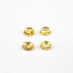Yellow Sapphire Faceted  Oval Shape 3.7 x 3 x 2 mm Approximately 0.97 Carat