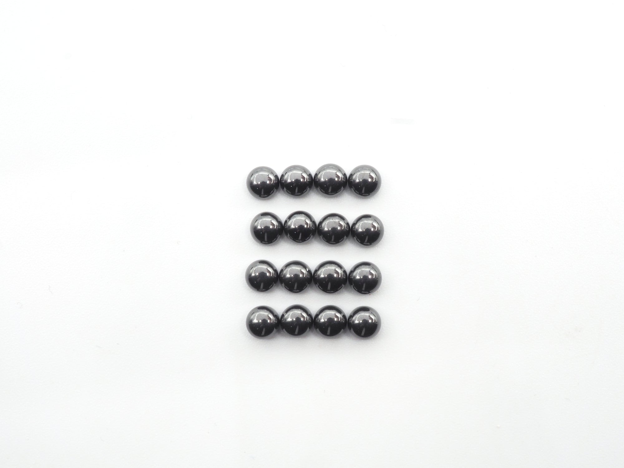 Hematite Round Cabs 4mm, Approximately 9.96 Carat
