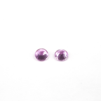 Pink Sapphire Round Shape 3.4 mm Matching Pair Approximately 0.41 Carat