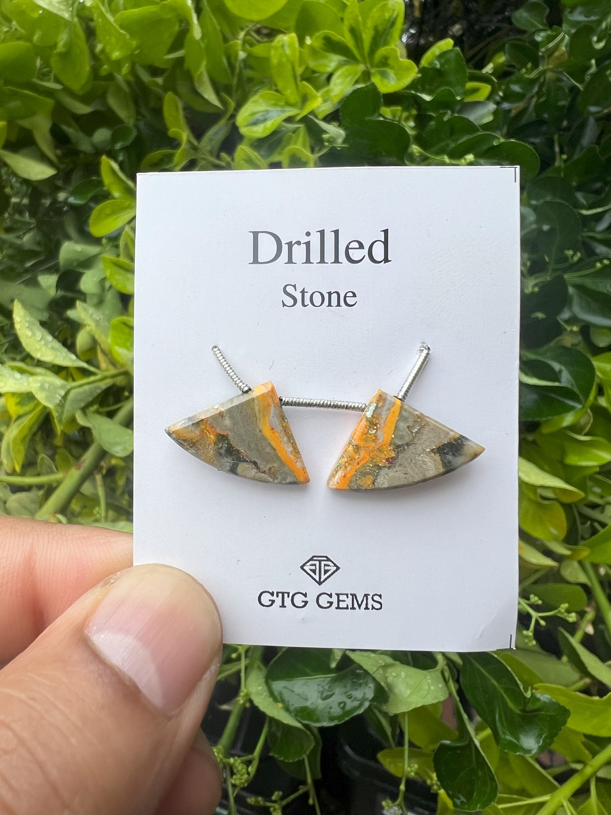 Drilled Bumble Bee Jasper 13x20mm Approximately  11 Carat