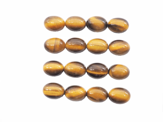 Tiger's Eye Oval Cabs 8 x 6mm , Approximately 20.0 Carat , 16pcs