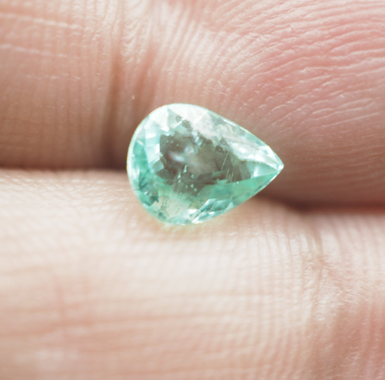 Paraiba Tourmaline Pear Shape 7.5 x 5.8 x 4.0 mm Single Piece Approximately 1.13 Carat