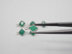Green Onyx Silver Bezel 5x5 mm, Single Connector, Approximately 6.93 carat (GTG-SBO-11)