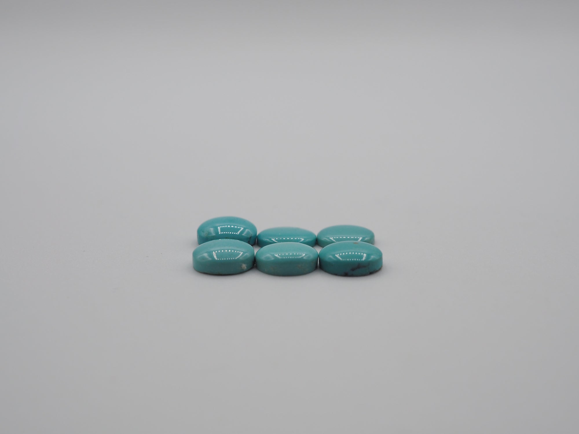 Natural Blue  Turquoise Cabs 8mm Approximately 12.4 Carat