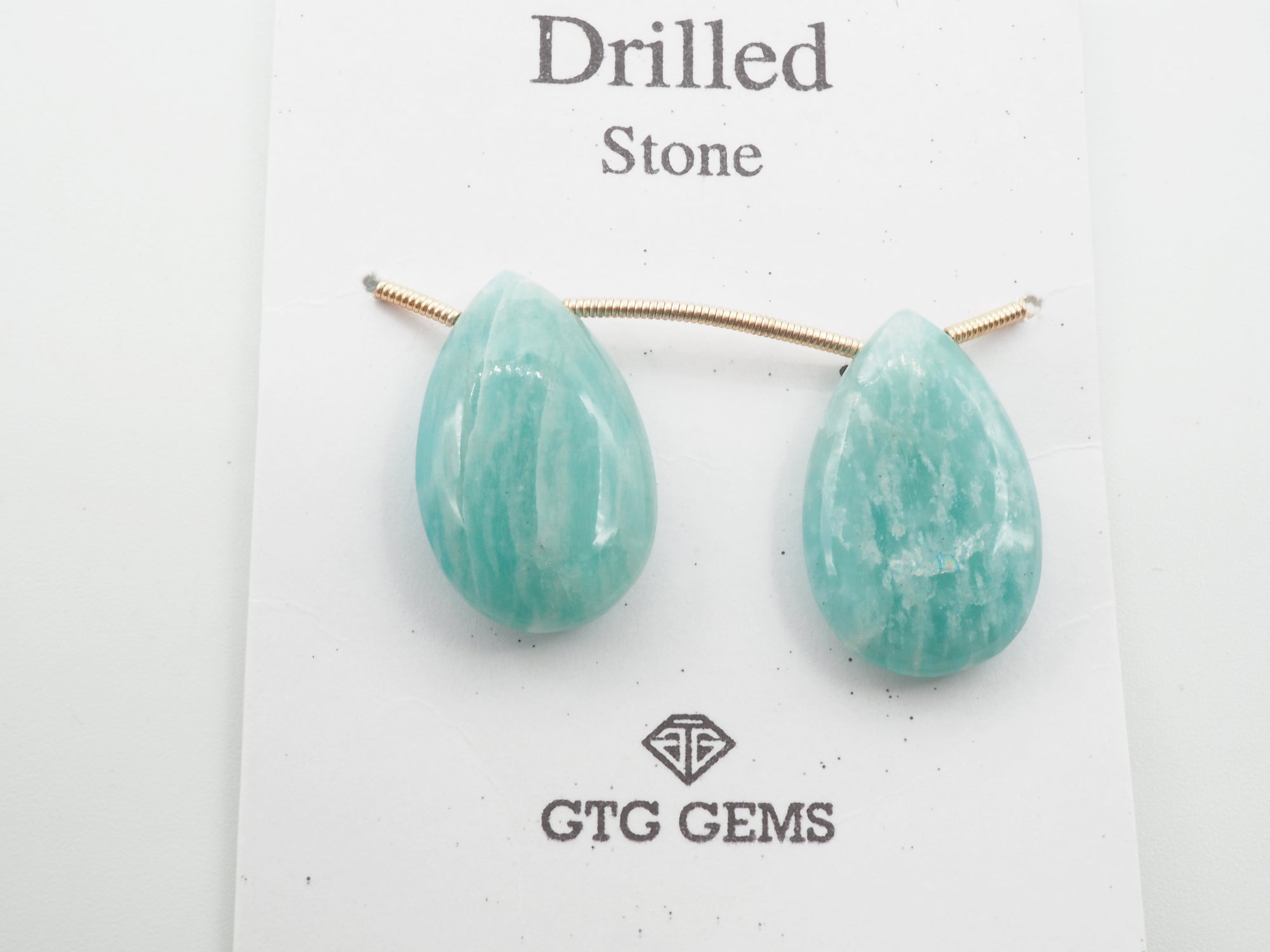 Amazonite Drilled Matching Pair   22 x 13mm