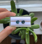 London Blue Topaz Faceted Round Shape 8mm matching Pair Approximately 5.02 Carat