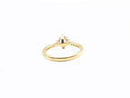 18K Yellow Gold Tourmaline with Diamond Ring