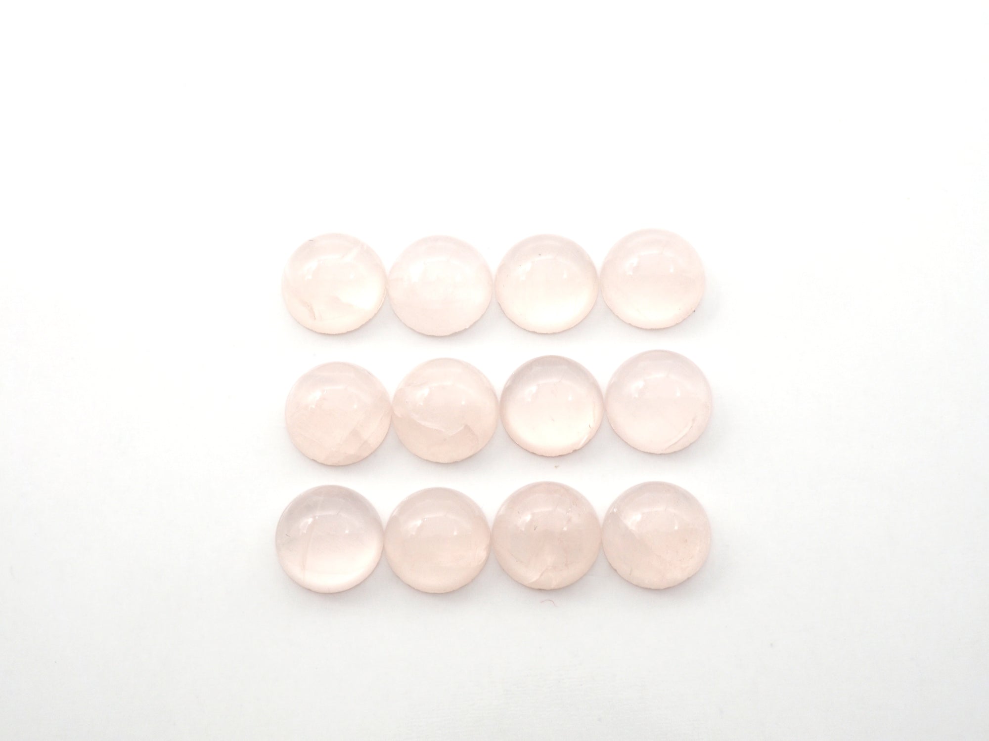 Rose Quartz Cabs Round 7 mm Approximately 14.35 Carat